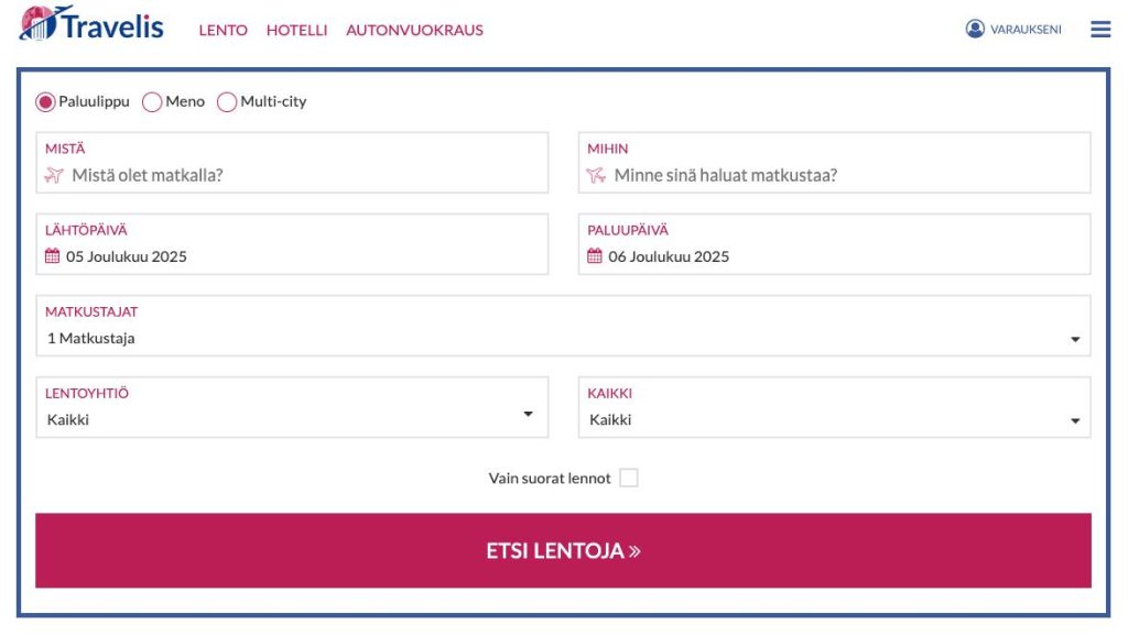 Travelis suomi