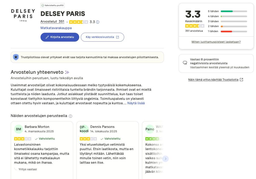 delsey truspilot