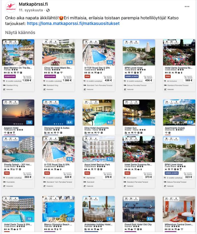 Matkapörssi kokemuksia