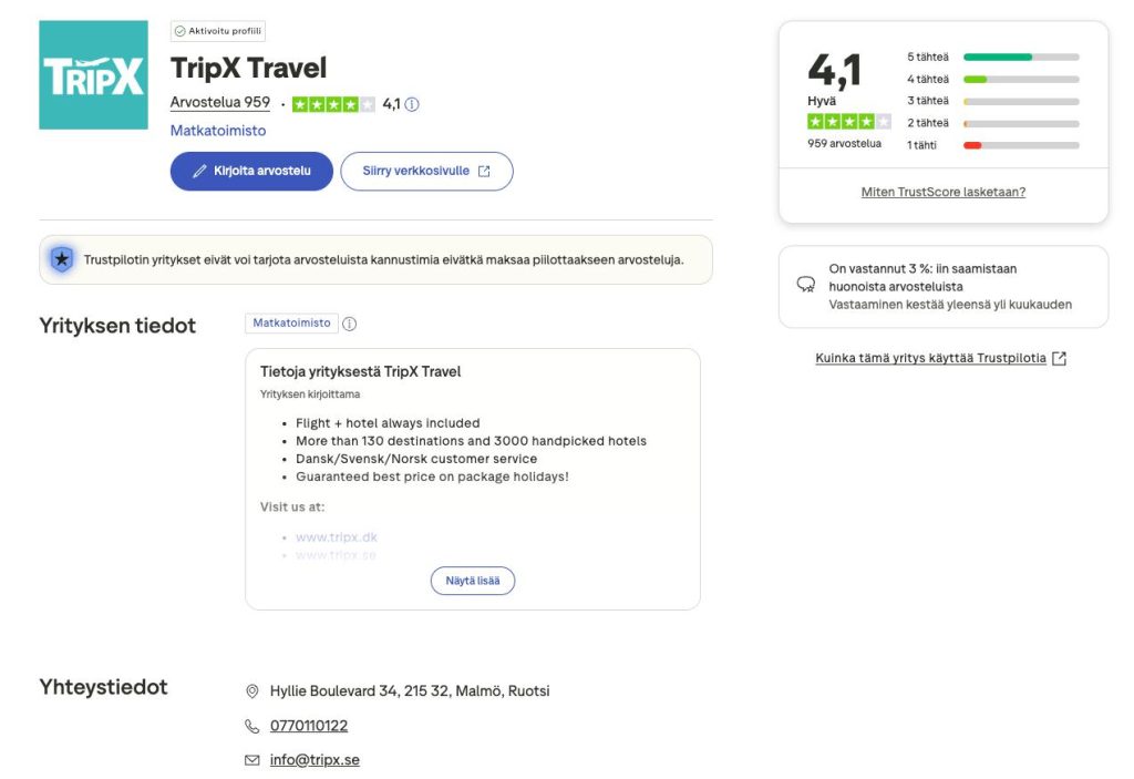 tripx trustpilot